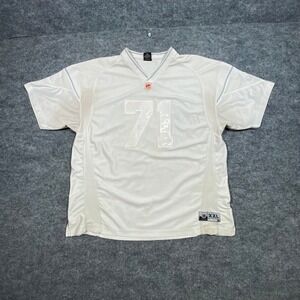 Starter 71 Vintage Football Jersey Mens XXL White Mesh V-Neck Short Sleeve